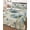 Blue, Beige, Gray, variant on Full Size Quilt Bedding Set, Spring Floral Reversible Summer Quilt 3 Pieces, Teal Tulip Botancal Summer Flowers Lightweight Bedspreads Coverlets with 2 Pillow Shams for All Seasons