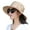Khaki, variant on harmtty Women Hat Solid Color Fasten String Wear-resistant Round Shape Sunscreen Lady Sun Cap Outdoor Hat,Khaki