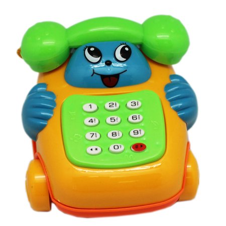Blue Face and Hands Children's Musical Toy Telephone