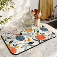 thumbnail image 3 of Washable Rubber Colorful Floral Dish Drying Mats for Kitchen Counter Home Large Coffee Bar Pad Accessories and Decor for Utensils Stemware 19.5''x12'', 3 of 7
