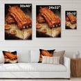 thumbnail image 4 of Designart "Mouthwatering BBQ Ribs I" Food & Beverage Print on Natural Pine Wood, 4 of 5