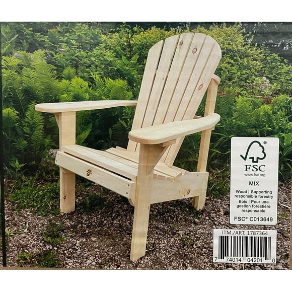 Chaise Muskoka Droite / Chaise en Bois d'Extérieur
