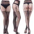 thumbnail image 2 of Intimates Chaussettes Longues à Bretelles Ouvertes Tentation Bas en Soie, 2 of 8