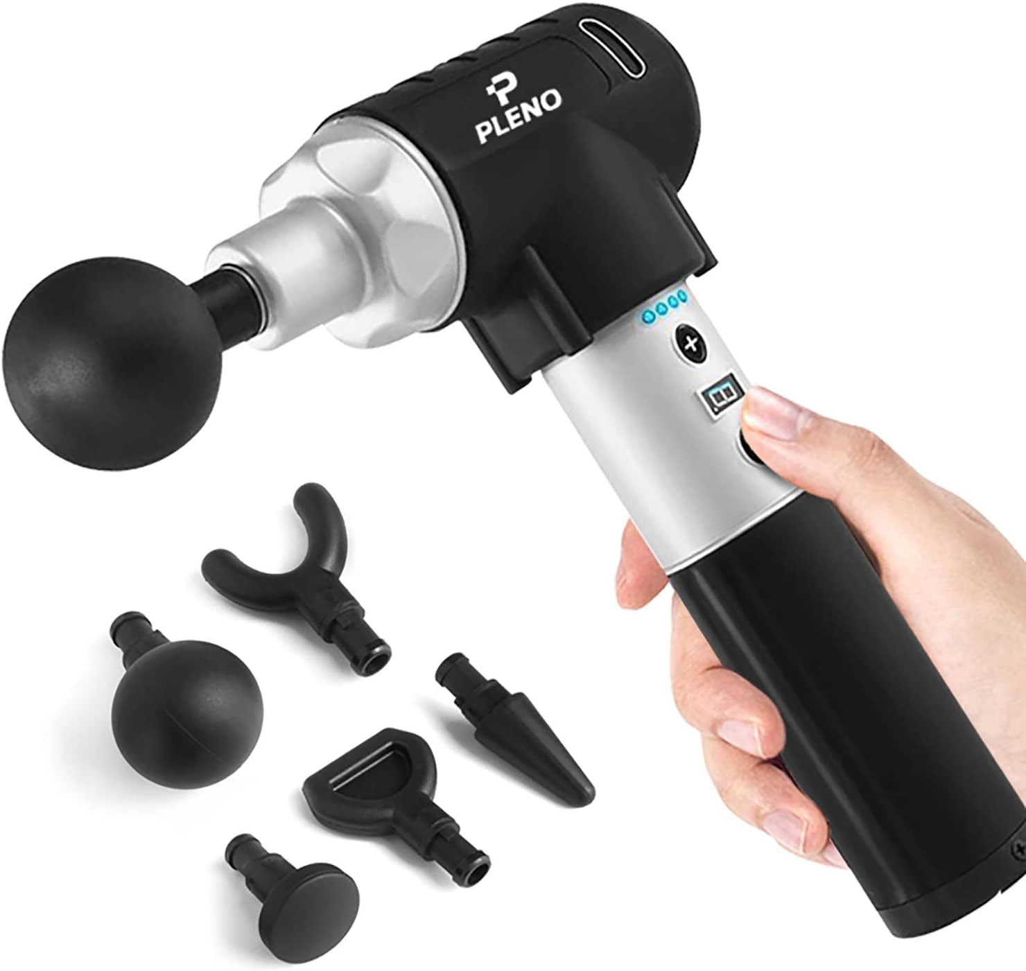 PLENO M5.0 Professional Deep Muscle Massager, Powerful Handheld Tissue Massager Gun, Cordless