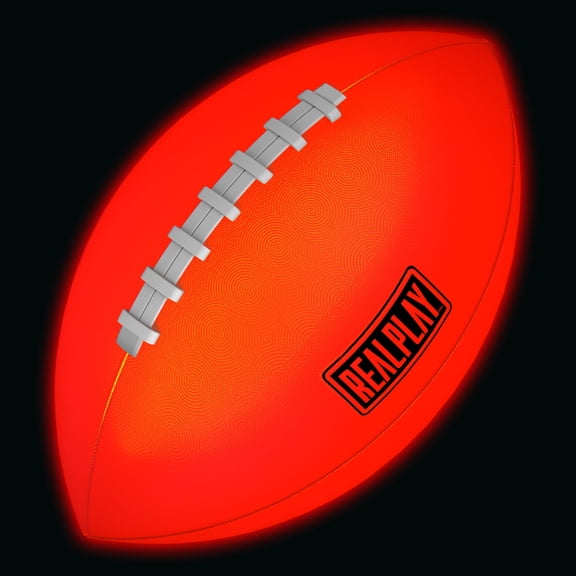 RealPlay Light Up Football with Rechargeable LED Light, Orange