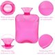 thumbnail image 4 of Botella de agua caliente, bolsa de agua caliente termoplástica a prueba de fugas de 2 litros con cubierta de punto suave, regalo perfecto para madre padre (rosa), 4 of 5