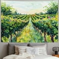 thumbnail image 2 of Awpe Rural Scene Vineyard Road for Bedroom Living Room Dorm Hanging Tapestry Painting, 2 of 6