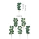 thumbnail image 2 of Wosthever 20 hojas de eucalipto artificiales de tallo largo, ramas de hojas falsas, accesorio de simulación de autoensamblaje, planta verde, Decoración hoja redonda/planta, 2 of 6