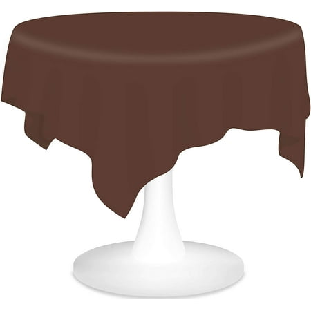 

Brown Plastic Tablecloths 3 Pack Disposable Table Covers 54 x 108 Inches Shower Party Tablecovers PEVA Vinyl Table Cloths for Rectangle Tables up to 8 ft and Picnic BBQ Birthday Wedding Banquet