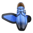 thumbnail image 2 of LIBERTYZENO Formal Shoes for Men Genuine Leather Monk strap Oxford Style Dress Shoes, Blue, 13, 2 of 7