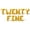 Gold, variant on Letter Balloons - TWENTY FINE 16" Inch Alphabet Letters Foil Mylar Balloon 20th Birthday Party Banner (Black)