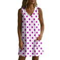 thumbnail image 6 of Yertdoel Summer Dresses for Women 2026 Fashion Printed V Neck Sleeveless Midi Dress with Pockets Beach Cozy Casual Sundress, 6 of 7