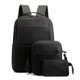 thumbnail image 1 of Men Backpack Zipper School Bags with 2 Small Bag Set Casual for Travel Laptop Mobile Phone, 1 of 2