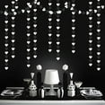 thumbnail image 6 of Black White-Silver Party-Decoration Heart Garland - 52ft 21st Men Birthday New Years Eve Hanging Backdrop Streamers,Graduation Engagement Wedding Bachelorette Banner Supplies Decor, 6 of 6