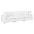 thumbnail image 2 of Modway Commix Down Filled Overstuffed Vegan Leather 3-Seater Sofa in White, 2 of 10