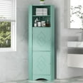 Bathroom Corner Tall Freestanding Storage with Doors