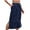 Blue, variant on Women's 2024 Fashion Casual High Waisted Denim Skirt Button Down A-Line Solid Jean Skirt Mid-Calf Jean Skirt