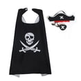 thumbnail image 5 of Pirate Costume Set Creative Dress up Set Pirate Cloak with Hat & Eye Patch, 5 of 5
