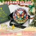thumbnail image 3 of Stained Glass Butterfly Ornament - Christmas Tree Decor, Gift Exchange Present, 3 of 6