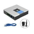 thumbnail image 1 of Unlocked Linksys PAP2T VoIP Phone Voice Adapter phone voice adapter SIP SIP VoIP Internet Phone Adapter 2 FXS Ports US Plug, 1 of 8