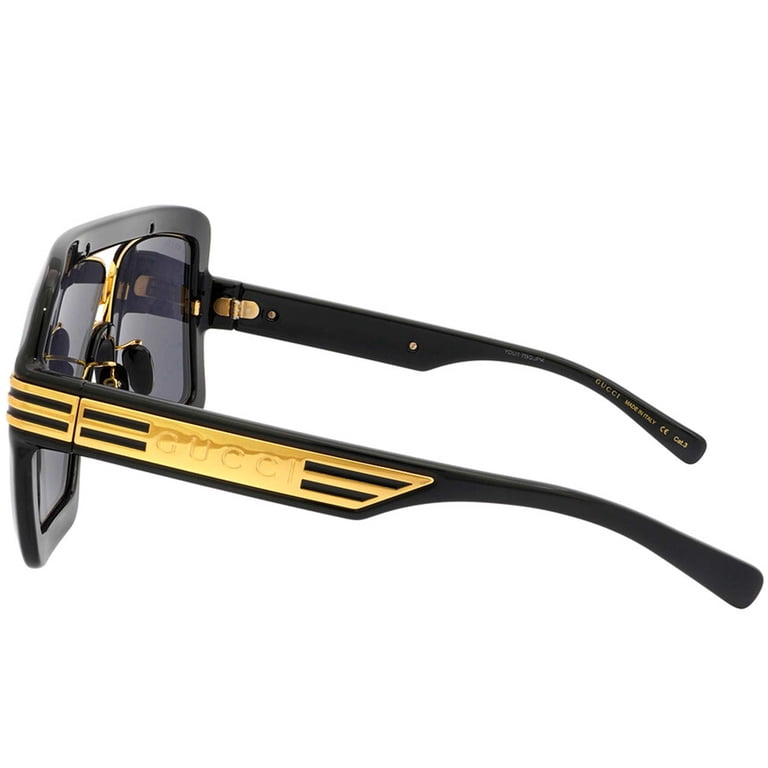 GUCCI GG0900S 001 Rectangular Square Black Shiny Grey 60 mm  display picture 2