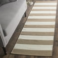 thumbnail image 3 of SAFAVIEH Montauk Saranna Striped Cotton Area Rug, Sand/Ivory, 9' x 12', 3 of 10