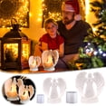 thumbnail image 1 of Adorno de candelabro de ángel - Decoración de mesa de escultura de resina para salón, boda, iglesia • 21,5x19cm tamaño grande • Ambiente romántico, decoración de escritorio y estantería, 1 of 2