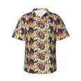 thumbnail image 1 of Balery Fashion Hippie Girl Camisas hawaianas de manga corta para hombre, camisas playeras de corte holgado, camisas de vacaciones con botones,Large, 1 of 7