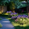 thumbnail image 5 of Poste de luz de hortensia solar para exteriores | Lámpara de suelo decorativa multicolor para decoración de jardín de césped y patio | 20 LED de acero inoxidable | Iluminación crepuscular automática, 5 of 5