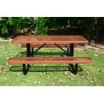 thumbnail image 2 of LifeYard 6' Rectangular Picnic Table, Expanded Metal,(72" Long) (Brown), 2 of 7