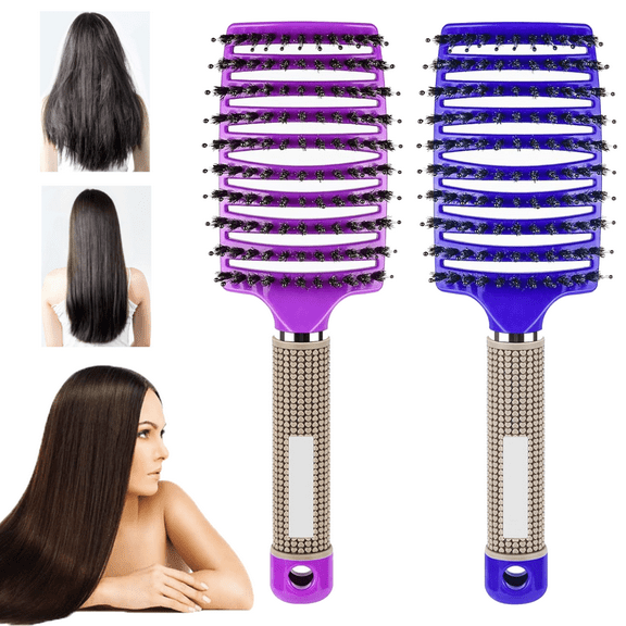 2pcs Magical Detangling Brush for Wet or Dry Hair, Detangler Brush, Fast Drying Styling Massage Hair Brush for Women Men