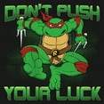 thumbnail image 2 of Girl's Teenage Mutant Ninja Turtles St. Patrick's Day Raphael Don't Push Your Luck  Graphic Tee Black Large, 2 of 4