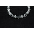 thumbnail image 3 of Crystal Quartz 8mm Rondelle Shape Faceted Cut Beads 7 inch Silver Plated Clasp Bracelet for men, women, unisex. Link Chain Stacking Bracelet.|LINK_02309, 3 of 4