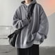 thumbnail image 2 of Sudadera con capucha de estilo coreano para hombre, suéter informal clásico de Color sólido, prendas de punto holgadas de gran tamaño, 2 of 5