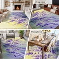 thumbnail image 5 of Non-Slip Rug Pad Rugs Spring Watercolor Flowers Lavender Rectangle Area Rugs 5x7Ft Soft Carpet Pads for Living Room Kids Room, Country Floral Art, 5 of 9