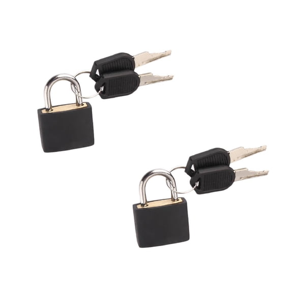 Mini Suitcase Locks, 2 Pcs Small Plastic-Covered Padlock, Locker Lock with Keys, Metal Padlock Perfect for Securing Backpacks, Boxes and More, 0.91x1.18 inch