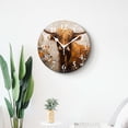 thumbnail image 4 of 14 Inch Wall Clock Battery Operated Silent Clock Decorative for Office, Kitchen, Outdoor, Living Room，Watercolor Highland Cow Cute, 4 of 4