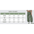 thumbnail image 7 of PUWEI Women's Parachute Pants Baggy Elastic Waist Track Pants Casual Bow Knot Trousers with Pockets, 7 of 7