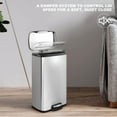thumbnail image 4 of Innovaze 1.3 Gallon Trash Can, Step-on Bathroom and Office Trash Can, Stainless Steel, 4 of 10