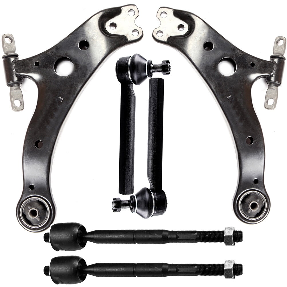 ECCPP Lower Control Arm Inner Tie Rod End Outer Tie Rod End fit for Lexus RX330 for Lexus RX350 for Toyota Highlander 6pcs