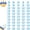 Light Blue, variant on Numbered Pencil Toppers, 50pc Number Pencil Toppers, 3D Printed Reusable Classroom Pencil Labels for Teachers, Pencils Tracking Markers for Supply Stations and School Organization
