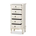 thumbnail image 3 of Baxton Studio Callen White Finished Wood 5-Drawer Chest, 3 of 10