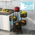 thumbnail image 5 of Rotatable Multi-Layer Circular Storage Rack, Mobile Cart, Floor-Standing Rotating Vegetable Basket, Practical Storage Rack, File Rack for Kitchen, Office, Bathroom, Living Room, Bedroom, 5 of 12