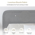 thumbnail image 3 of 4 EVER WINNER Queen Size Bed Frame, Boucle Upholstered Bed Frame with Headboard, No Box Spring Required, Easy Assembly, Light Gray, 3 of 8