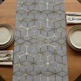 thumbnail image 5 of Table Runners 90 Inches Long Dress Scarves, Ombre Gray Geometric Farmhouse Coffee/Dining/Kitchen Table Runner for Living Room, Modern Abstract Art 13x90 Inch, 5 of 9