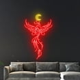 thumbnail image 5 of Handmadetneonsign Fiery Phoenix Moon Wall Art, Mythical Phoenix Wall Decor, Tribal Firebird Wall Decor, 5 of 5