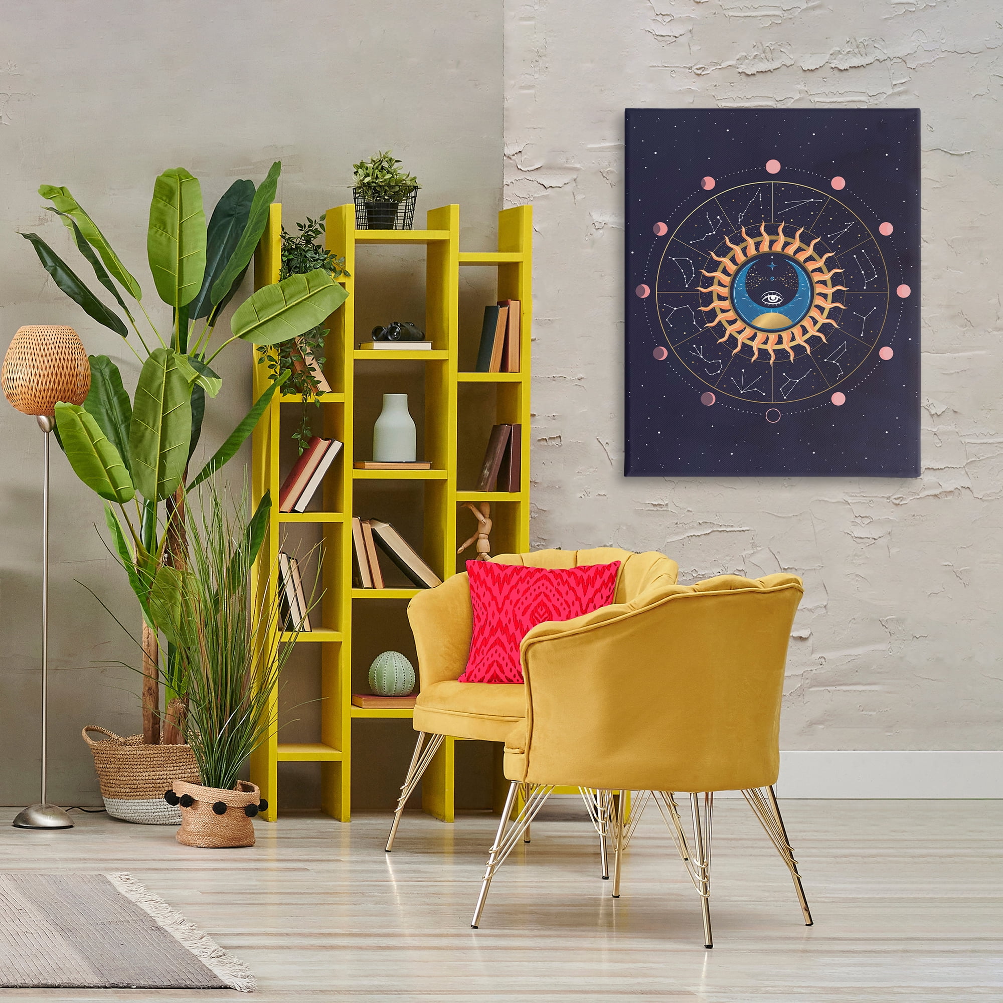 Stupell Industries Astrology Zodiac Constellations Astrology & Stars Painting Wrapped Canvas Art Print Wall Art, 30 x 40