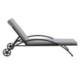 thumbnail image 3 of Chaise longue d'extérieur CorLiving Parksville en résine tressée avec coussin gris, 3 of 8