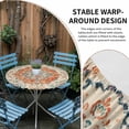 thumbnail image 4 of Orange Beige Boho Round Fitted Tablecloth with Elastic Edge, Waterproof Table Cloth Table Cover for 55"-60" Tables, Vintage Ethnic Abstract Art Floral Tablecloths for Dining Picnic Indoor Outdoor, 4 of 9