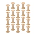 thumbnail image 3 of 50pcs Empty Thread Spools Wooden Weaving Bobbins Unfinished Craft Bobbin, 3 of 8